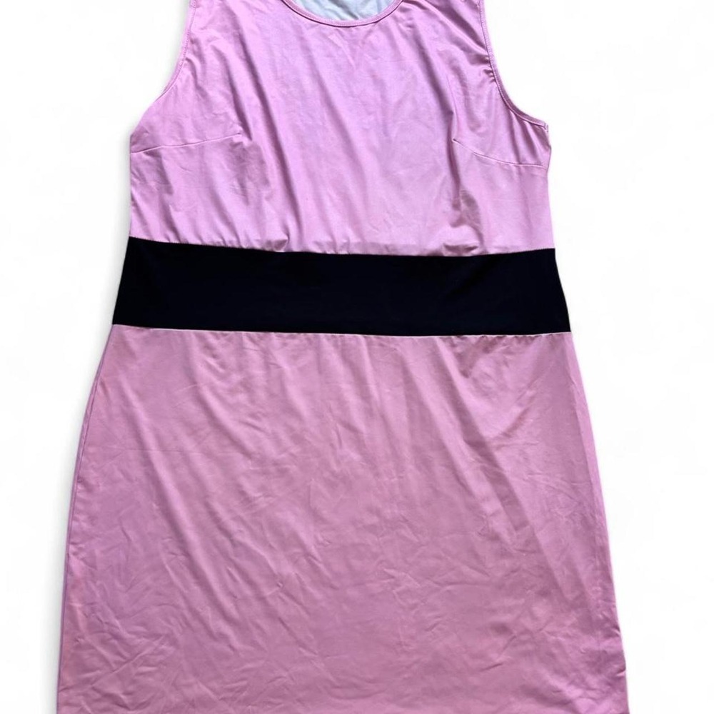 Maisolly Pink Dress with Black Waistband Size XXL